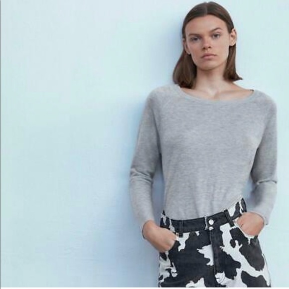 Fixed Price - Zara Basic Knit Sweater - Grey